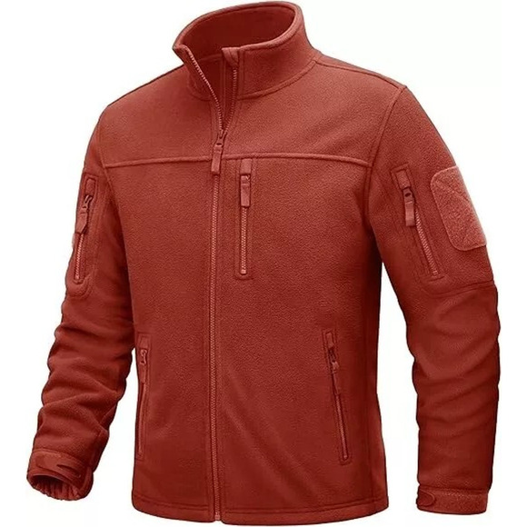 Men's Fleece Tactical Jacket Full Zip Size L - Picture 1 of 8